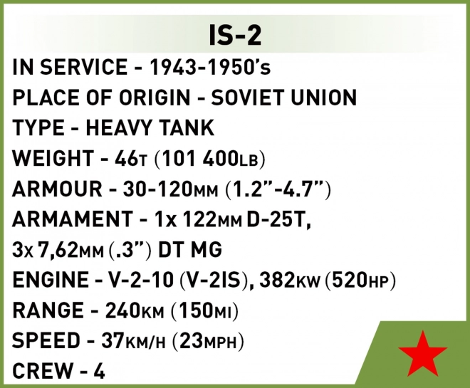 IS-2 Tank Construction Blocks Set