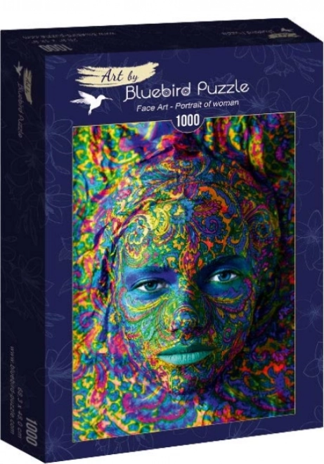 Bluebird Face Art Woman Portrait Puzzle 1000 Pieces