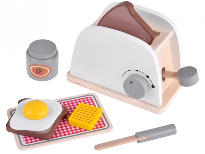 Wooden Toy Toaster with Egg