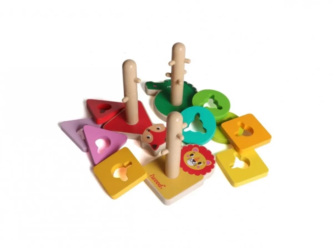 Sorter with Pegs Animals Wooden Toy