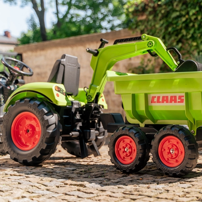 Pedal Tractor Claas Arion 430 green with front and rear scoop