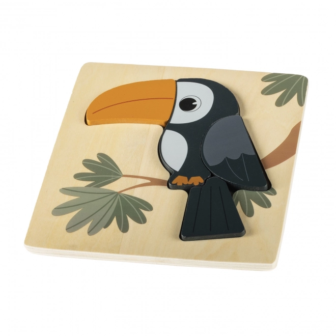 Wooden Animal Kingdom Puzzle Toucan for Kids