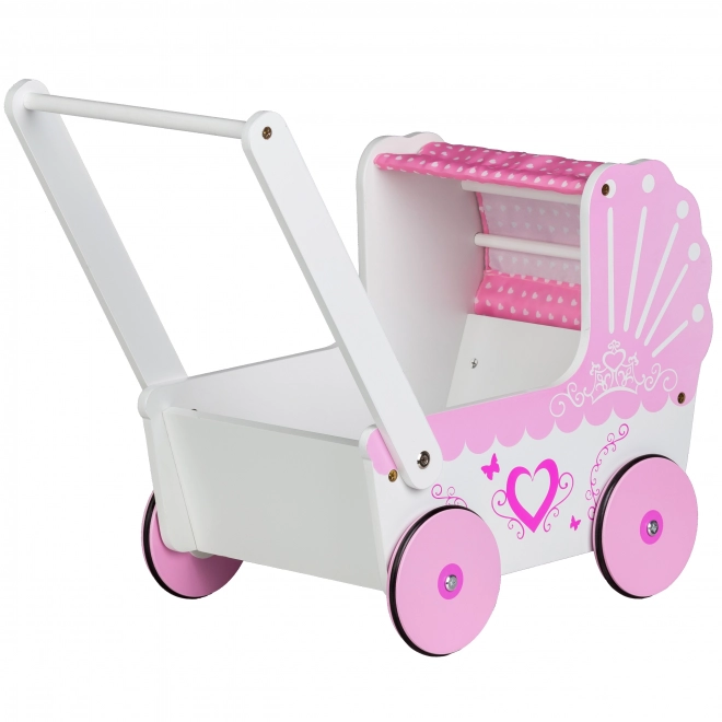 Wooden doll stroller for kids by Ecotoys