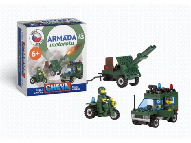 Military Jeep with Cannon Building Set