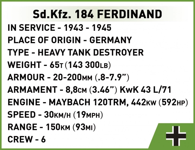 Sd.Kfz. 184 Ferdinand Brick Model