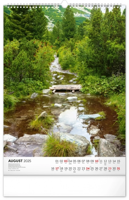 Wall Calendar Slovakian National Parks 2025