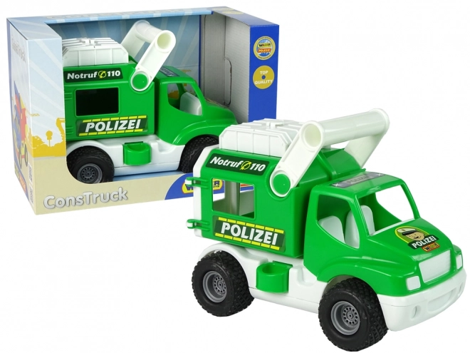 Police Car Toy ConsTruck Green by Polesie