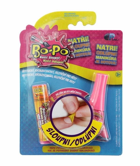 Set of Peel-Off Nail Polish and Lip Balm Bo-Po