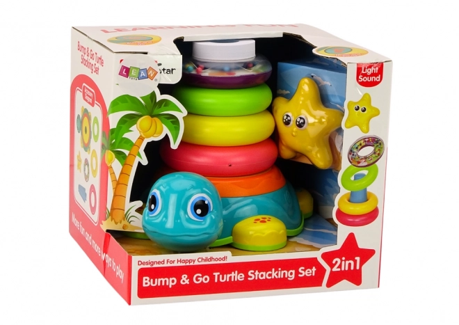 Pyramida Turtle 2 in 1 Puzzle Wheels Lights Sounds