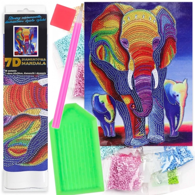 Colorful Elephant Diamond Painting 7D Mosaic