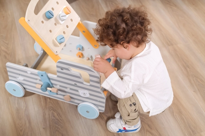 Wooden Mobile Workbench for Kids