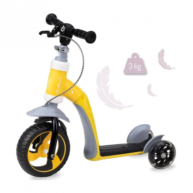 Kids 2-in-1 Ride-On and Scooter Yellow