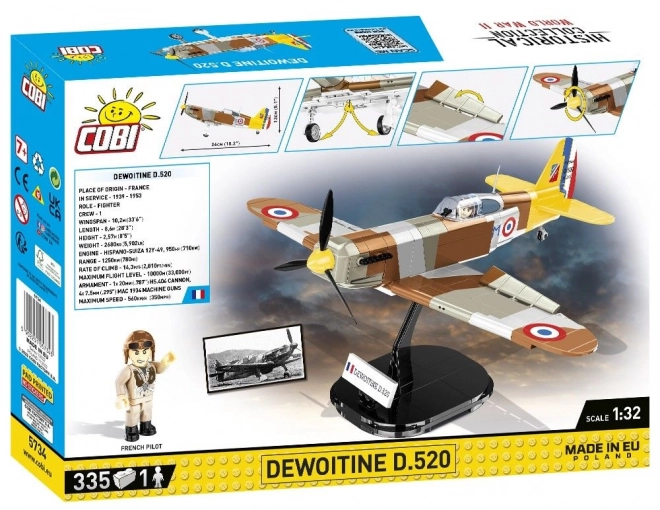 World War II Dewoitine D.520 Model Plane