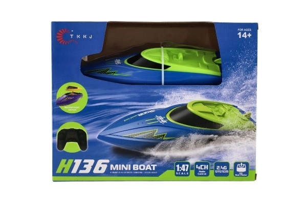 Motorized RC Boat 22cm Blue