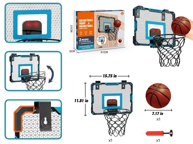 Basketball Hoop with Ball and Pump