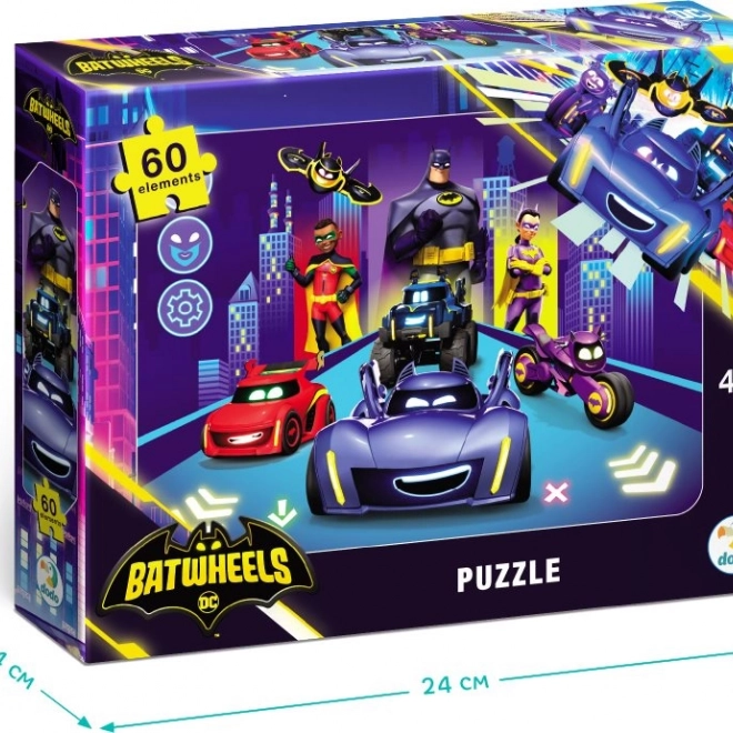Puzzel DODO Batwheels: Nachtelijke Ritten 60 Stukken