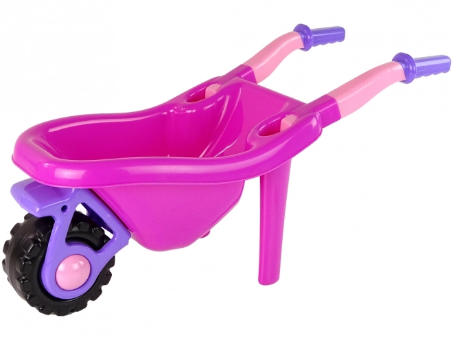 Large Colorful Garden Wheelbarrow Pink