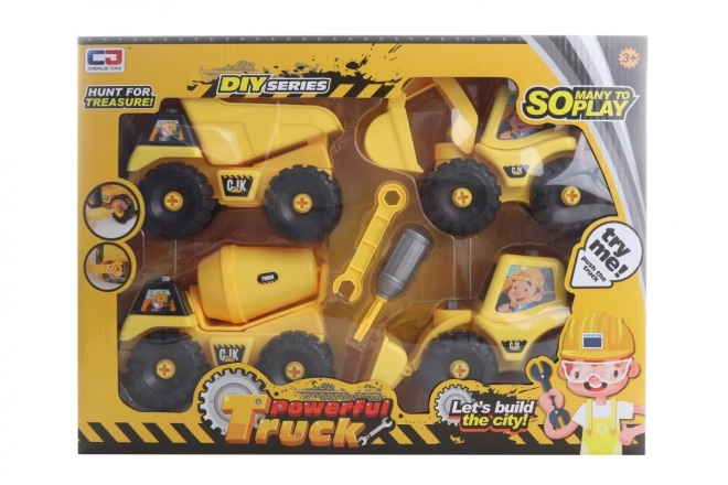 Screwable Construction Vehicles Set