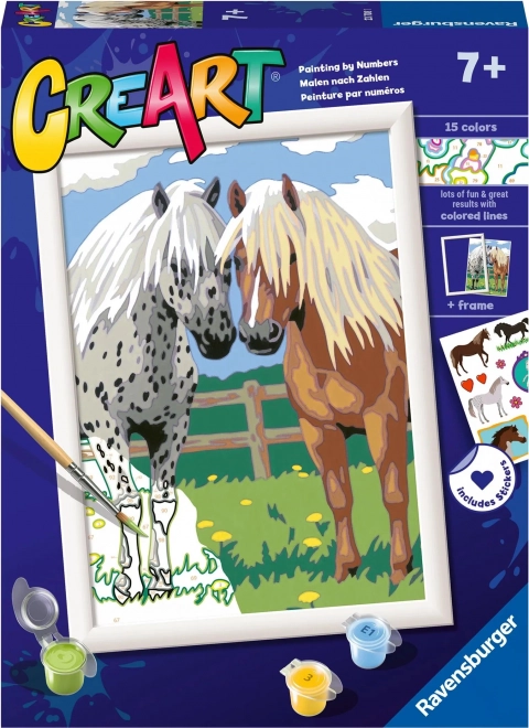 CreArt Happy Horses Paint by Numbers Kit