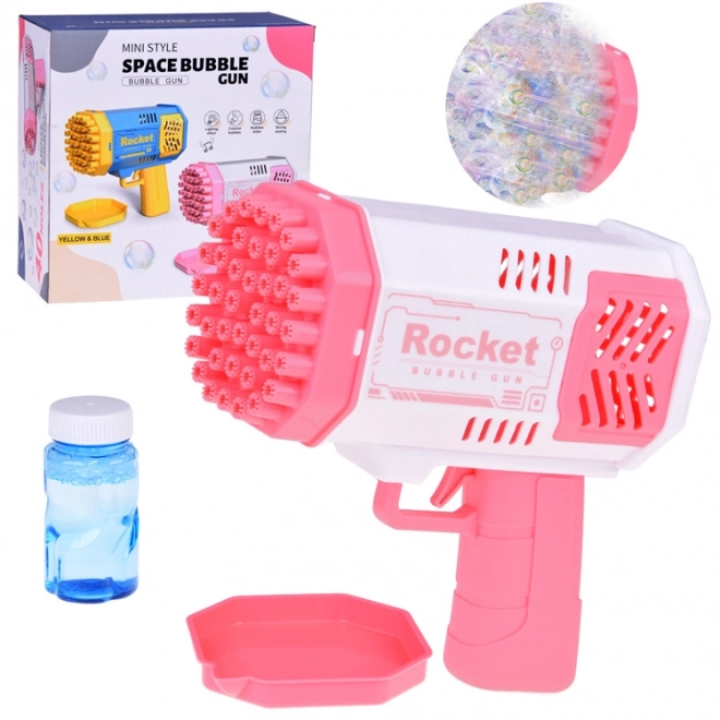 Bubble Gun Light with Soap Solution for Kids