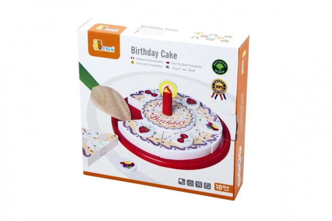 Wooden Birthday Cake Set