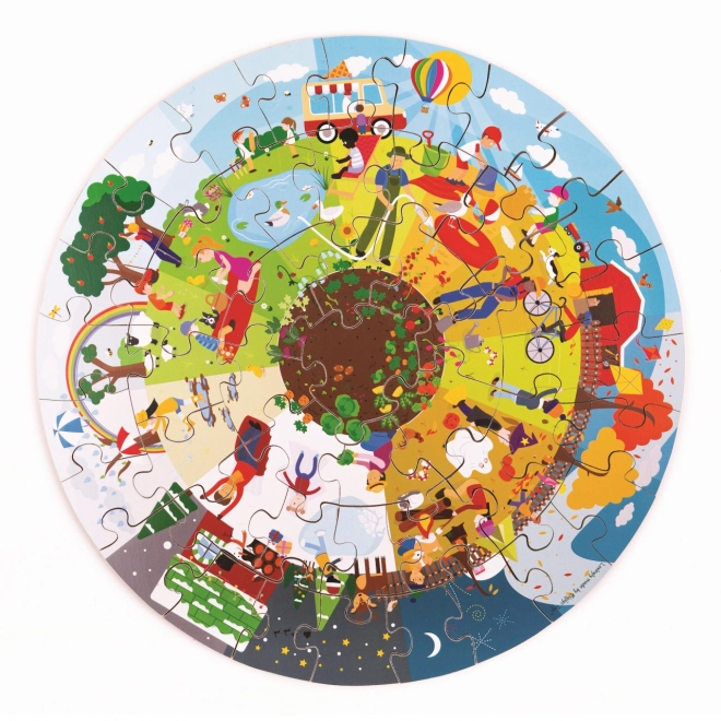 Bigjigs Toys Round Floor Puzzle Four Seasons