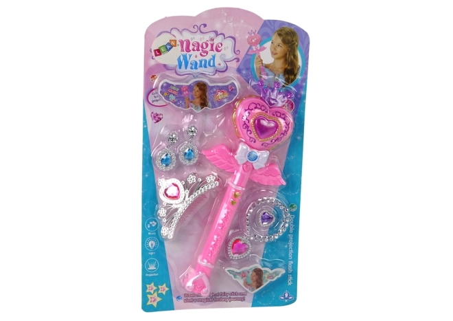 Interactive Magic Wand Projector with Fairy Accessories