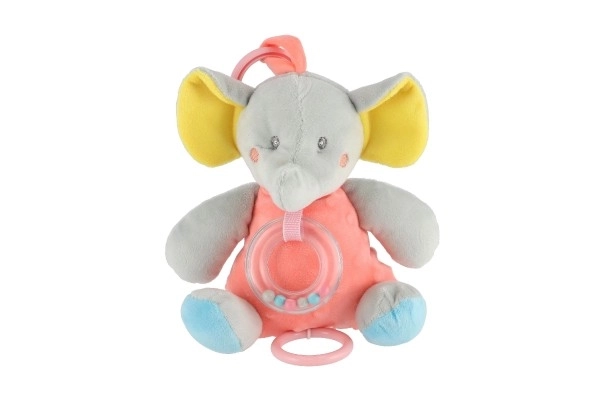 Musical Elephant Peach and Gray 18 cm