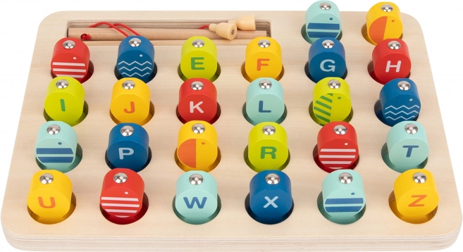 Dřevěná rybářská hra Učení písmen Tooky Toy