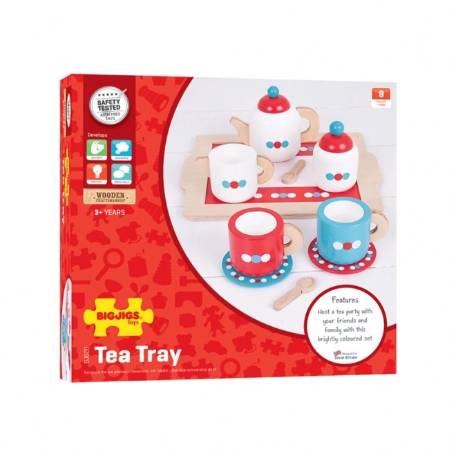 Bigjigs toys polka dot tea set