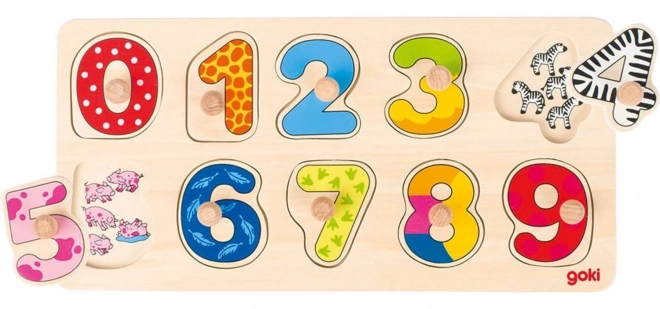 Colorful Wooden Number Puzzle