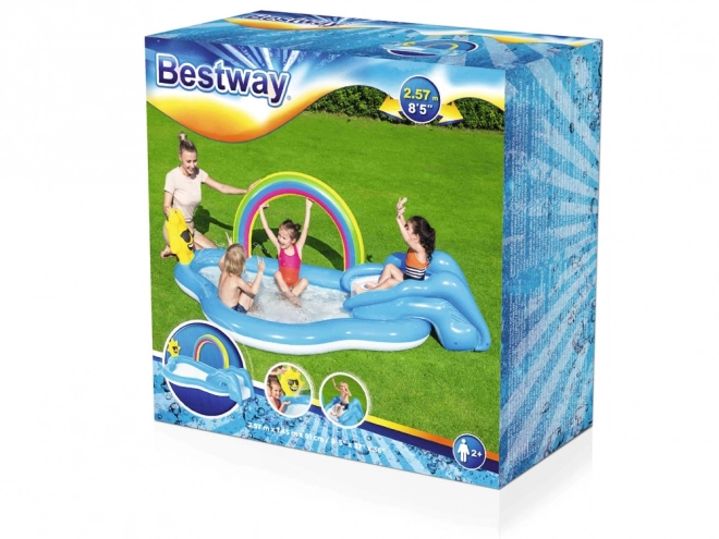 Inflatable Rainbow Playground with Slide for Garden