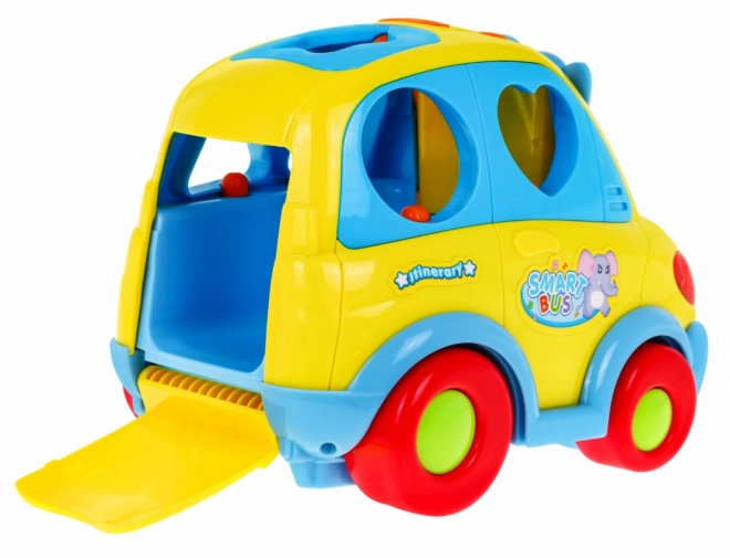 Interactive Smart Bus for Kids 18m+ with Sounds, Lights, Shape Sorter, and Transforming Blocks