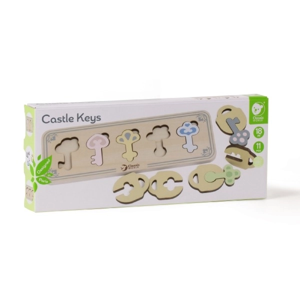 Wooden Key Shaped Puzzle for Toddlers