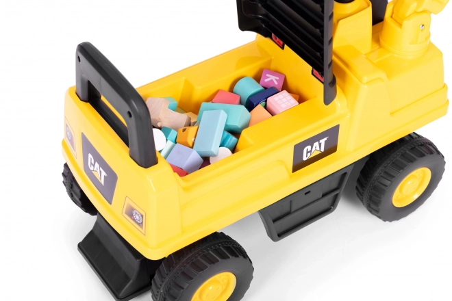 Cat Aufsitzbagger für Kinder - Interaktives Lenkrad, Geräusche, Lizenz - Gelb