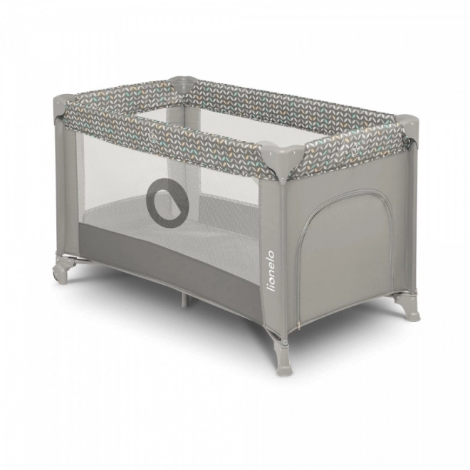 Lionelo baby travel cot Stefi in multicolor – Grey Concrete Multicolor