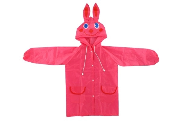 Kids Raincoat Rabbit Pink