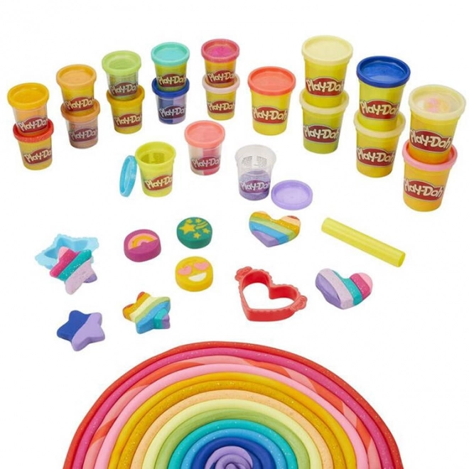 play-doh sparkly colors playset