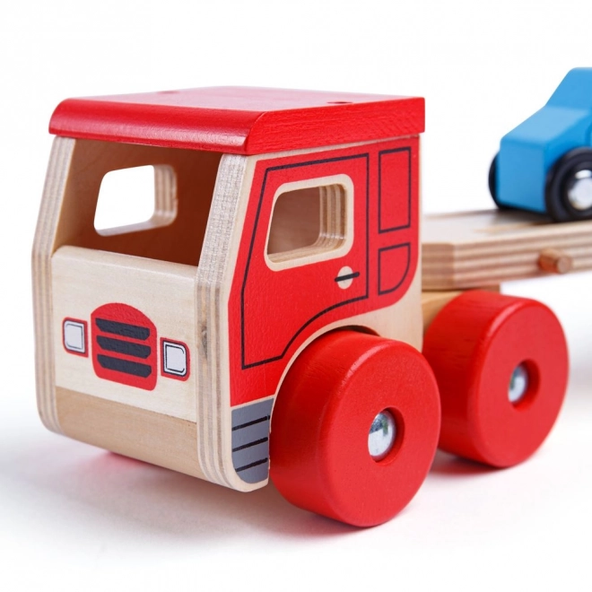 Wooden Toy Truck with Cars