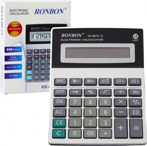 Ronbon Calculator with Twelve-Digit Display