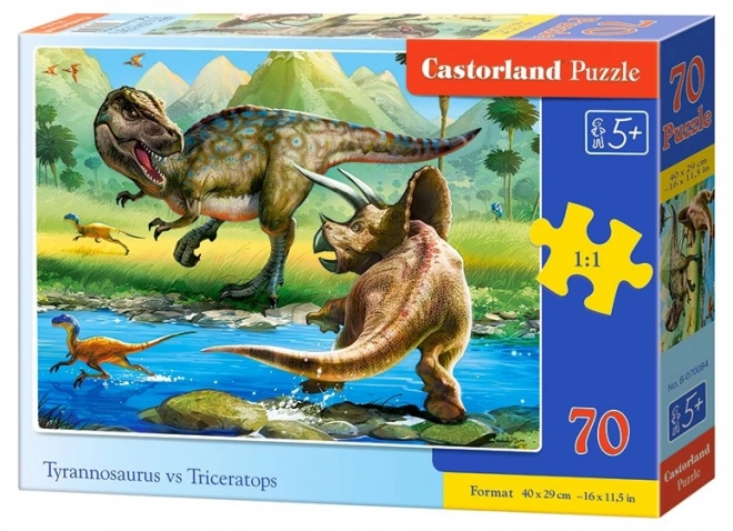 Tyrannosaurus vs Triceratops Puzzle for Kids