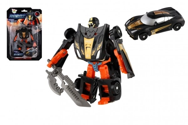 Transformer Toy Car Robot 14cm Black