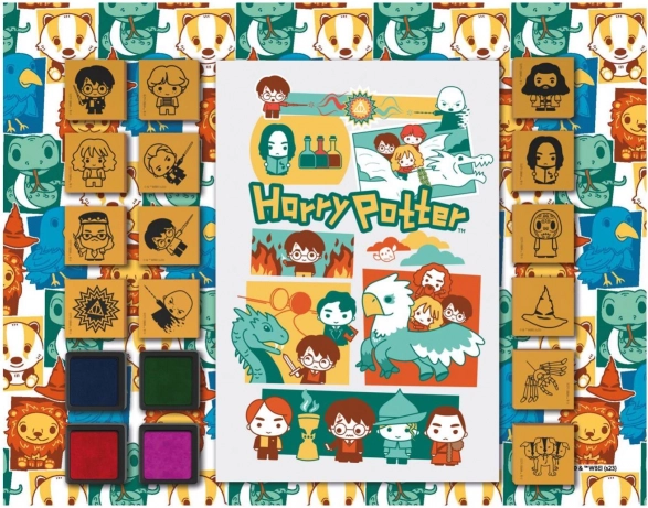 Fun Stamps with Pad HARRY POTTER – foam set of 14 stamps and 4 colored ink pads