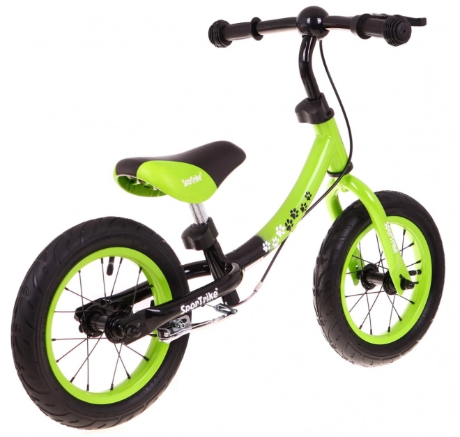 Children's Balance Bike Green with Convertible Frame