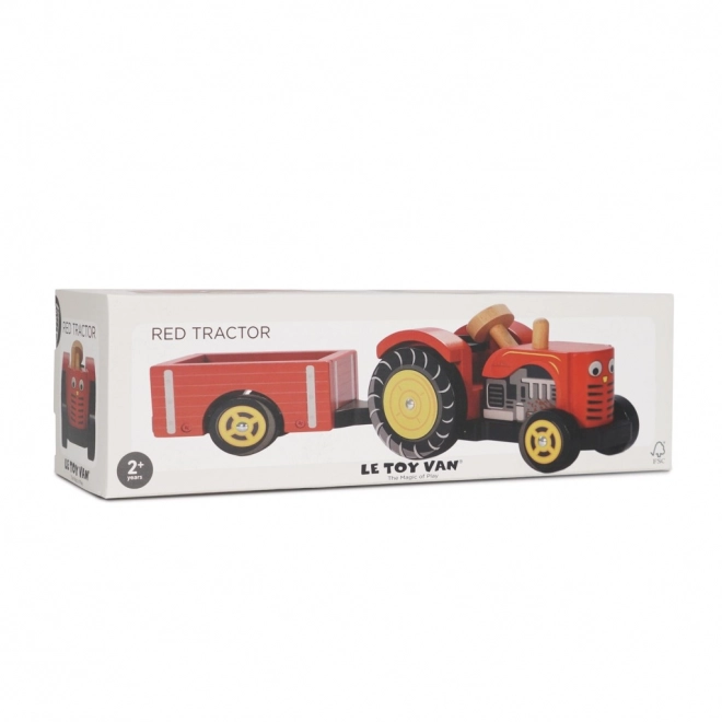 Red Tractor with Trailer by Le Toy Van