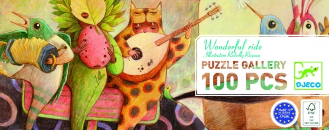 Panoramic Puzzle DJECO Wonderful Ride 100 Pieces