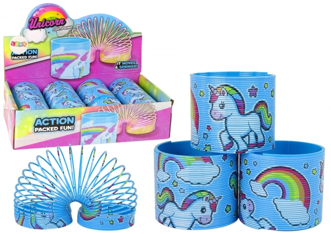 Blue Unicorn Relaxation Spring Toy