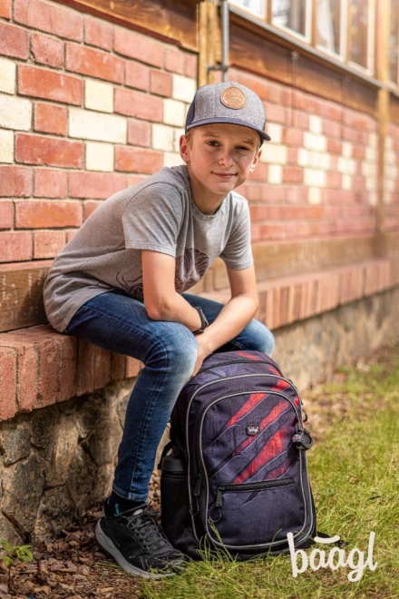 School Backpack, Pencil Case, and Shoe Bag Set - Lava Design