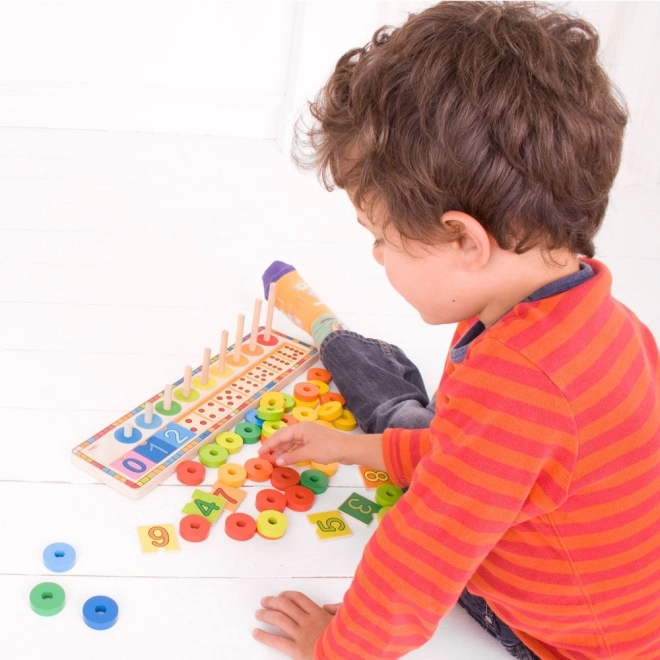 Number Stacking Board by Bigjigs Toys