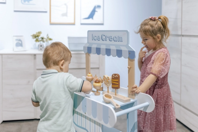 Wooden Ice Cream Stand Set